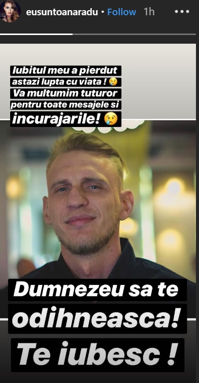 Oana Radu a anunțat moartea iubitul ei. Bărbatul a fost victima unui incendiu puternic