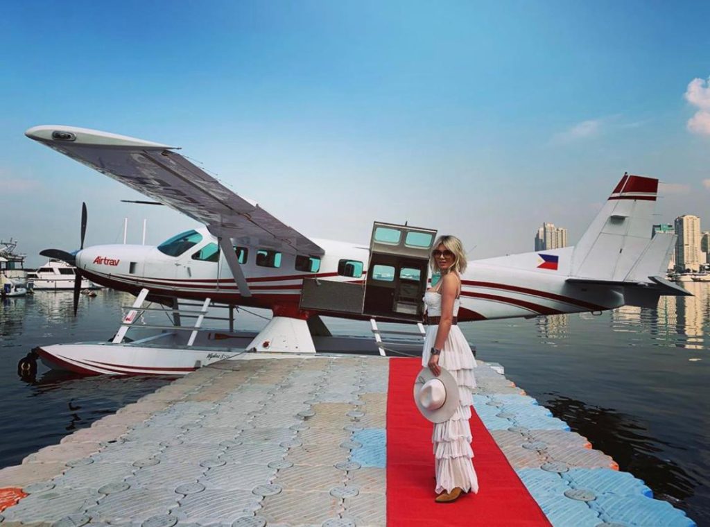 Gina Pistol, filmare cu hidroavionul în Filipine pentru Asia Express
