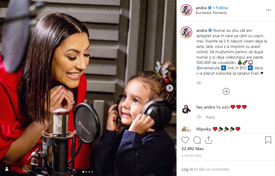 Andra, Eva, primul videoclip