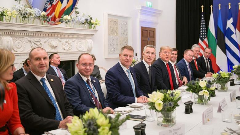 Klaus Iohannis, la dejunul oferit de Donald Trump. Foto: administrația prezidențială