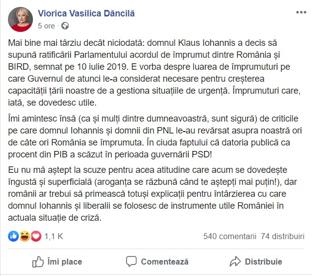 Viorica Dăncilă a răbufnit! Atac dur către Iohannis: “Atitudine îngustă și superficială”