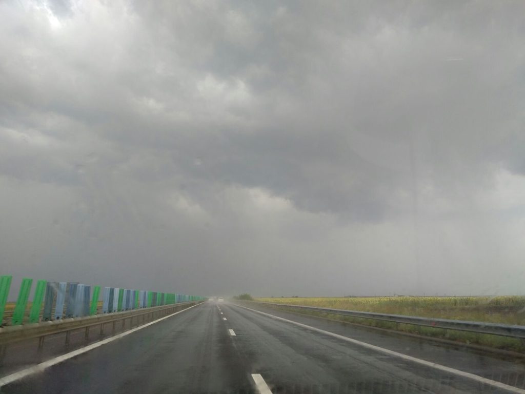 autostrada soarelui, ploi torentiale, avertizare
