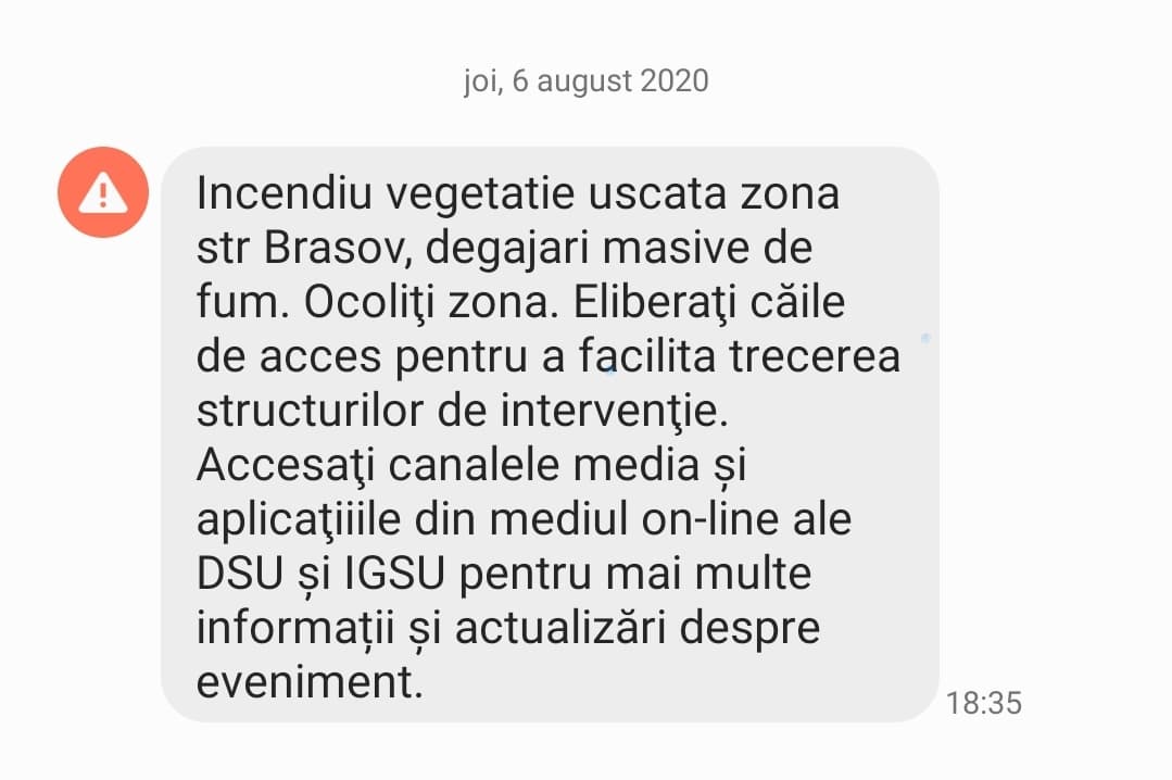 Cetățenii Capitalei, avertizați prin sistemul Ro-Alert