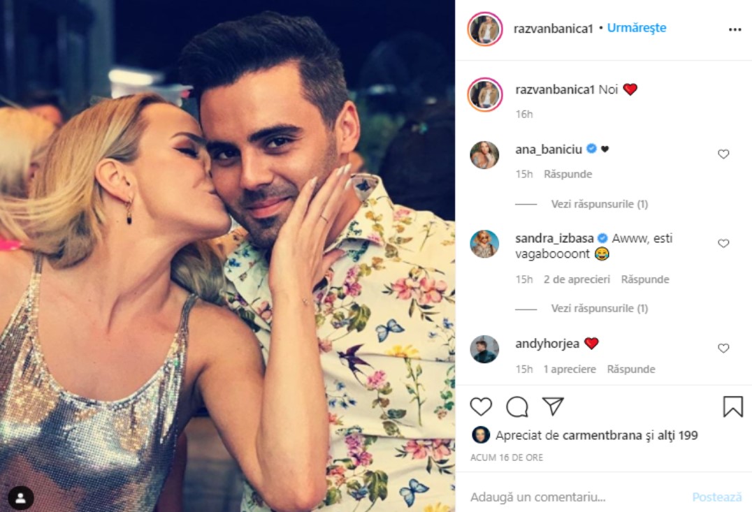Sandra Izbașa se iubește cu Răzvan Bănică foto - Instagram
