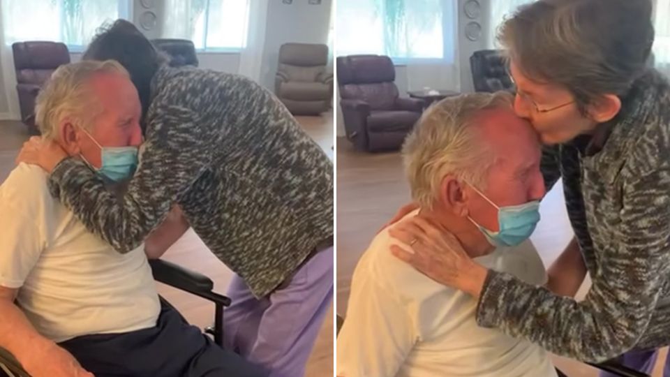 Îți dau lacrimile! Doi soți căsătoriți de 60 de ani s-au revăzut după ce au fost despărțiți timp de 215 zile, din cauza virusului