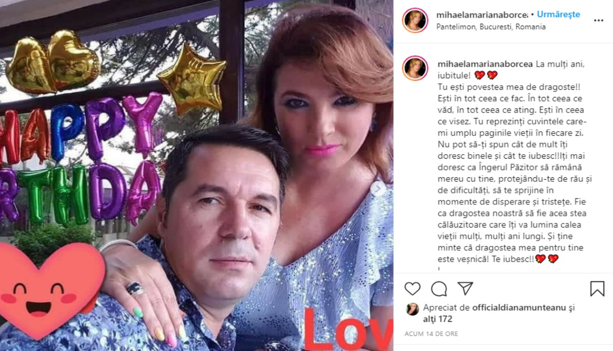 Mesajul Mihaelei Borcea pentru Sorin Rap, iubitul său