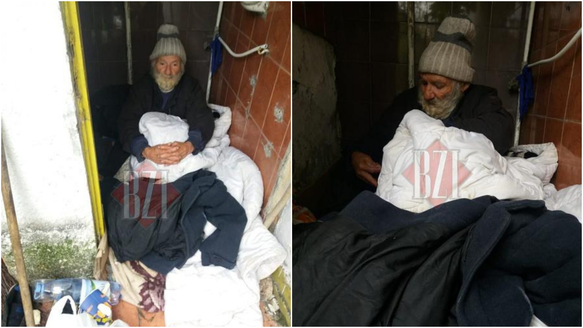 Cum supravietuieste un batran de 82 ani intr-o toaleta improvizata. A vrut sa se sinucida