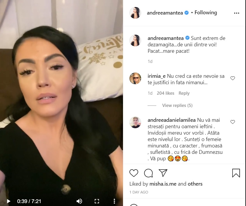 Andreea Mantea a inchis gura carcotasilor care au acuzat-o ca si-ar maltrata animalul de companie