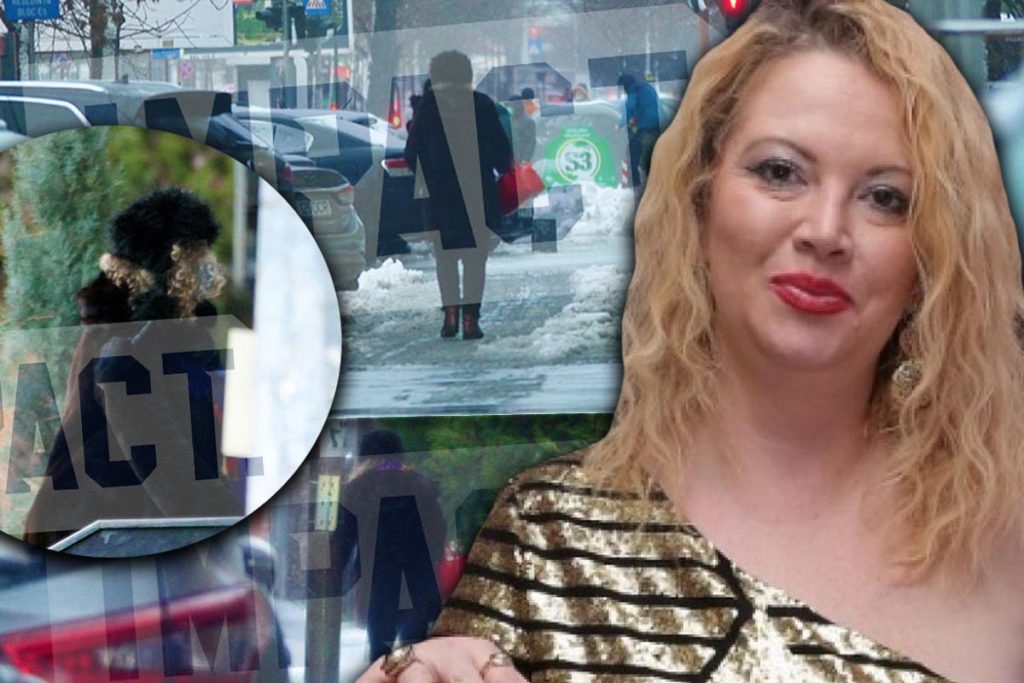 FOTO EXCLUSIV Oana Lis n-a ținut cont de vremea rea și a parcurs o distanță uriașă pentru un lucru extrem de banal. Cum a fost zărită aceasta