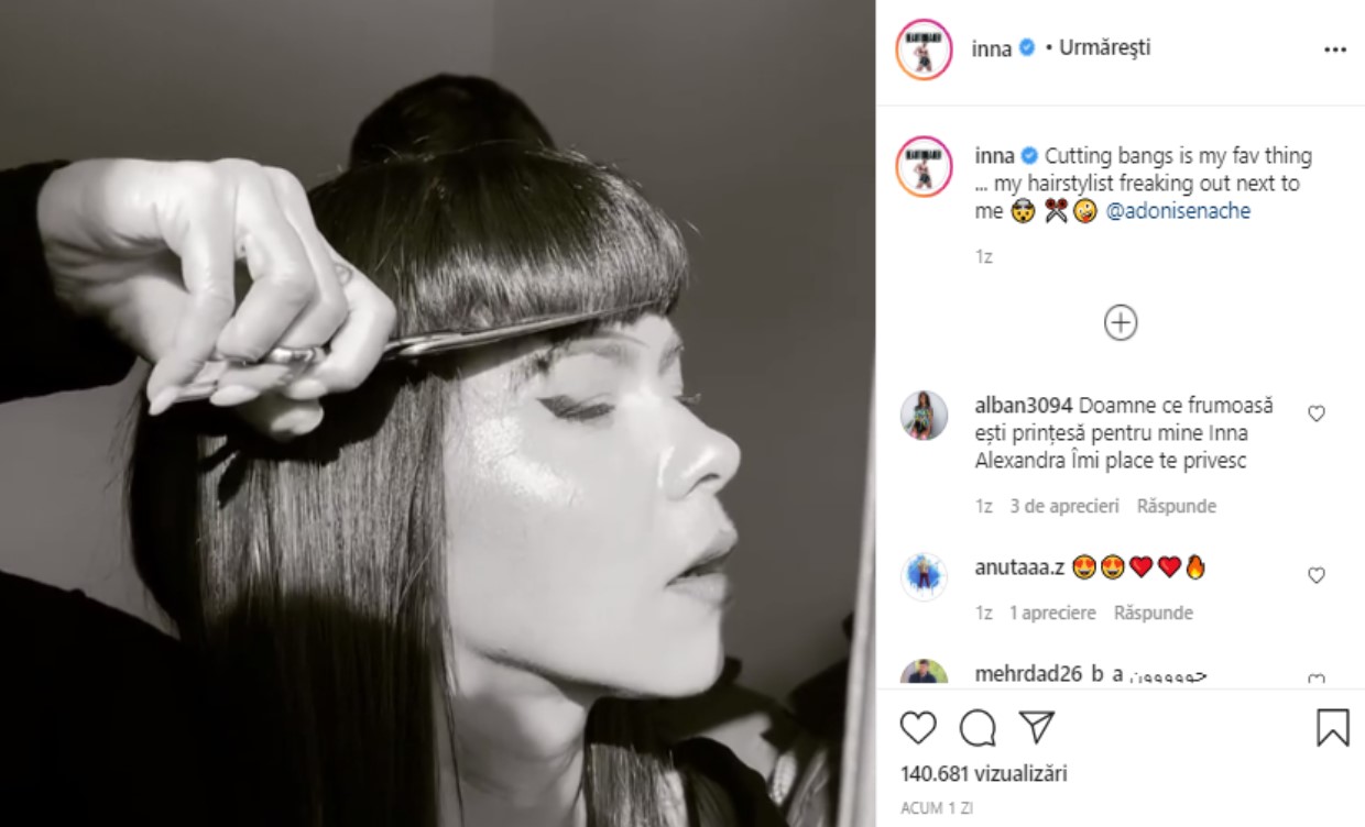 INNA s-a tuns singură