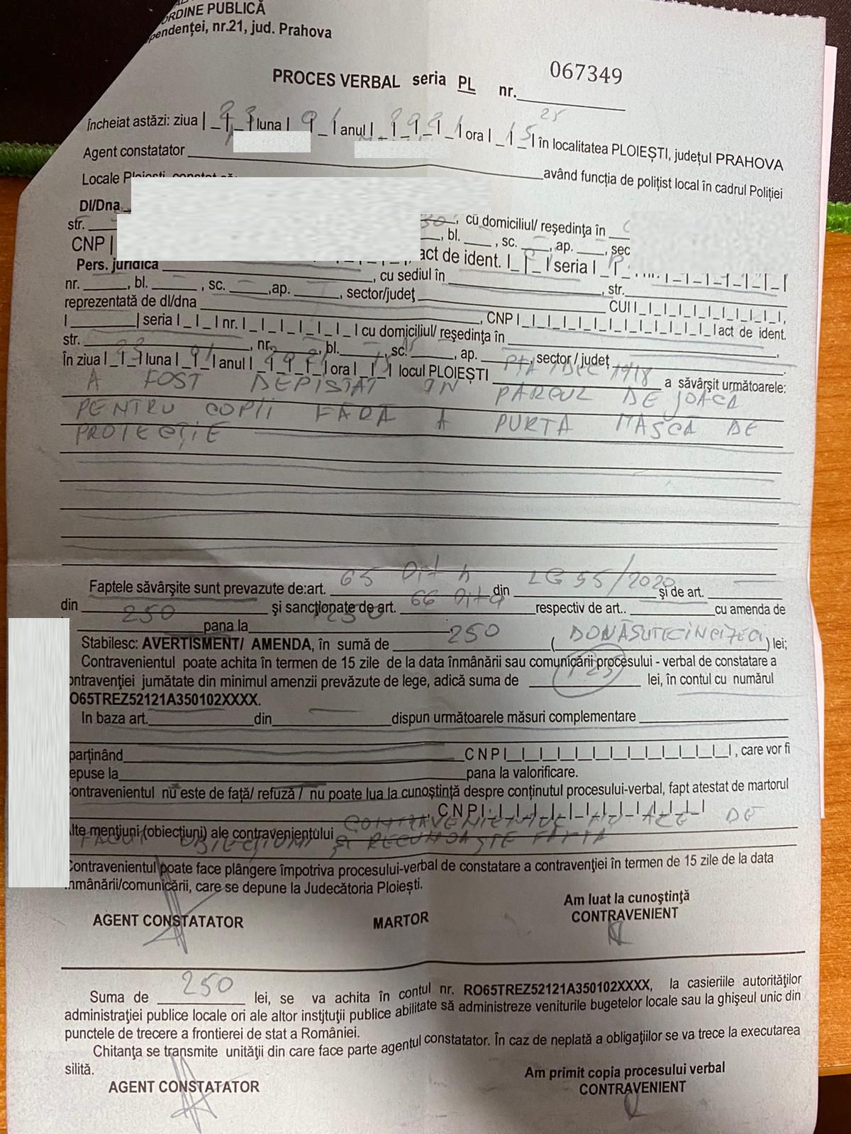 Au luat amendă pentru că s-au sărutat. Ce scria în procesul verbal