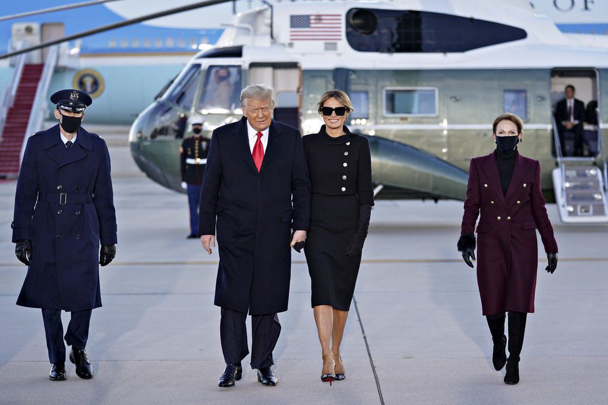 Melania și Donald Trump, plecarea de la Casa Albă