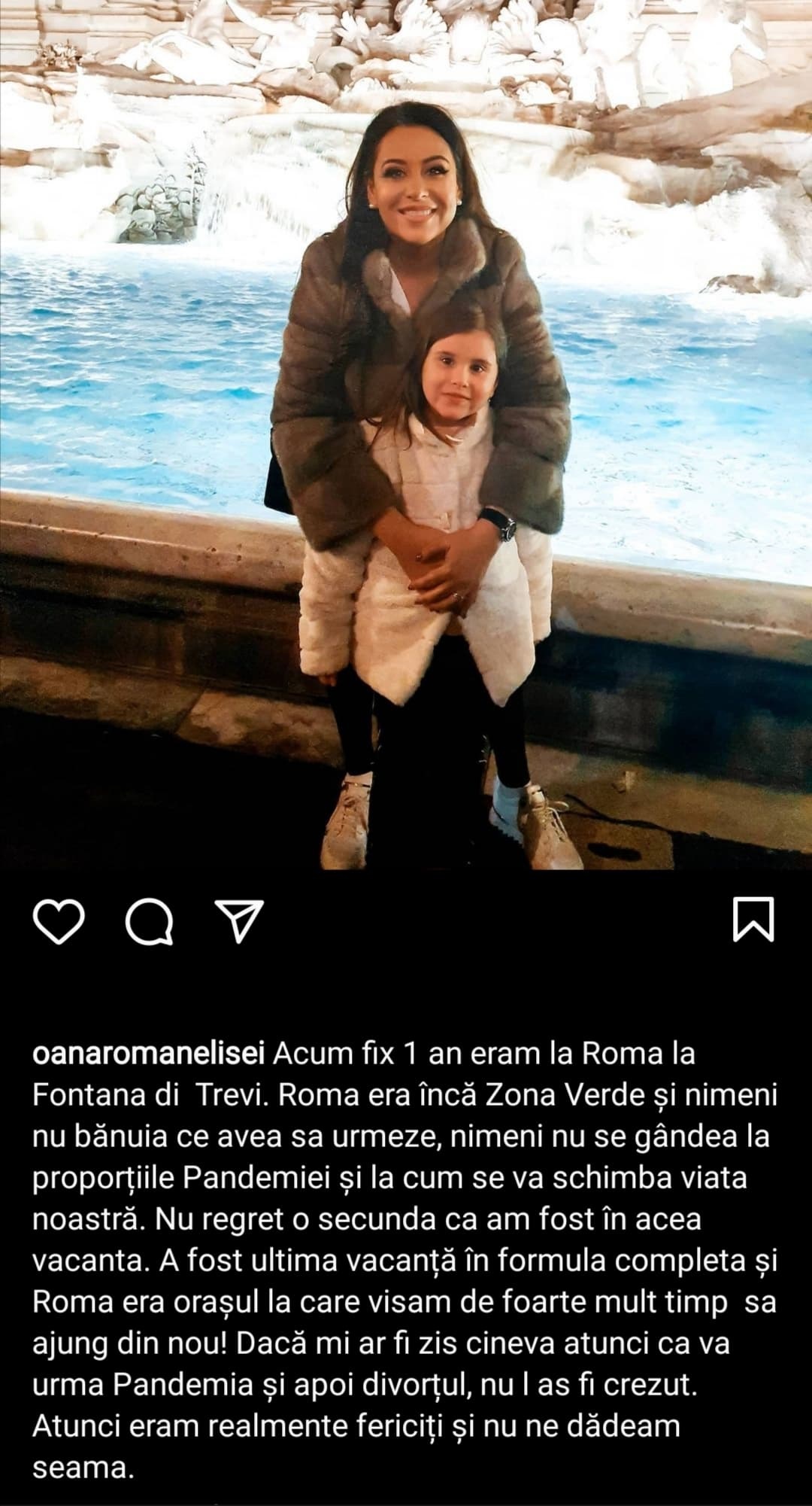 Mesajul plin de durere al Oanei Roman de pe contul său de Instagram