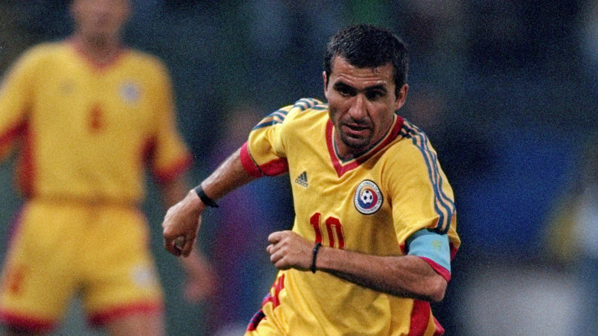 Marele Gheorghe Hagi, în tricoul Naționalei de fotbal a României