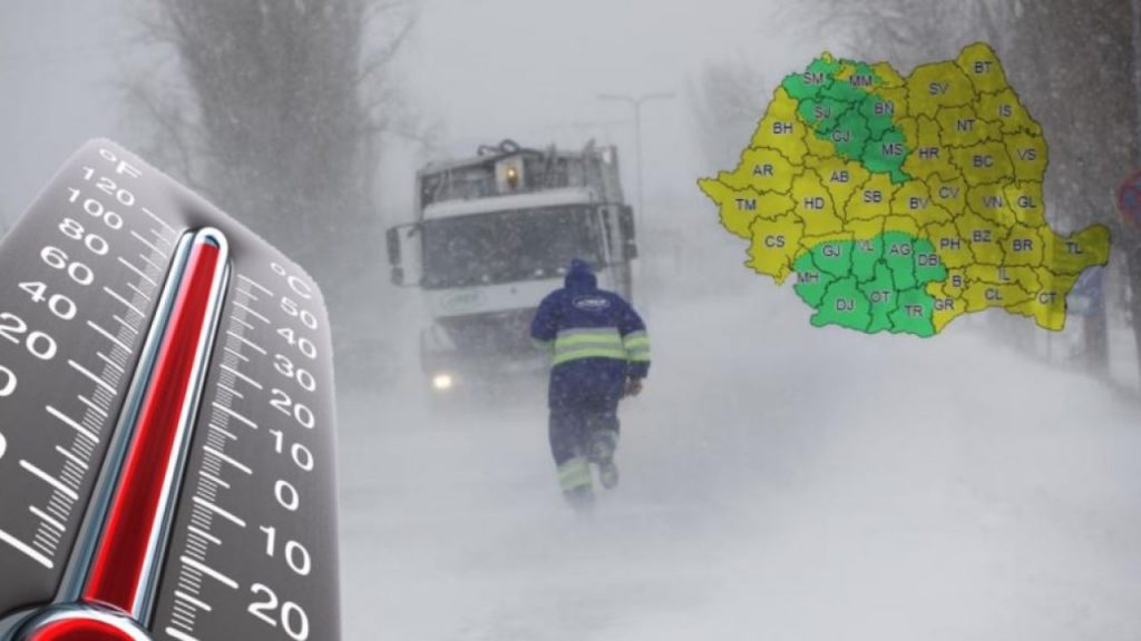 Alertă meteo. Cod galben de ninsori şi ploi până miercuri. Care sunt zonele afectate