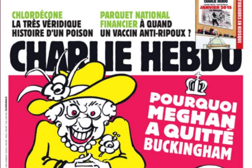 Caricatură Charlie Hebdo cu Meghan şi regina Elisabeta, criticată de britanici. Cum au fost ironizate cele două