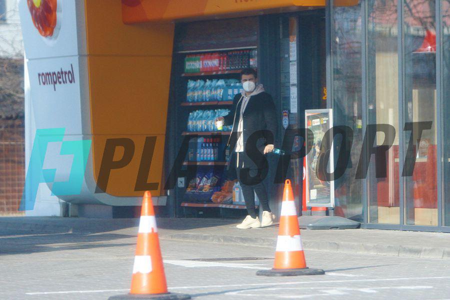 Adrian Mutu si-a luat o cafea si o apa cat i-a alimentat angajatul masina