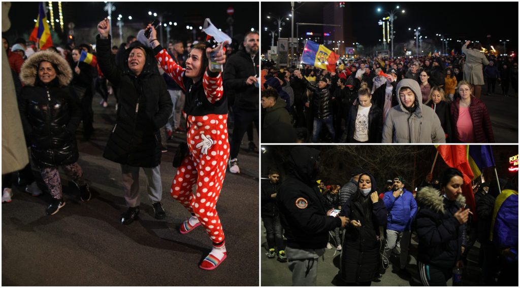 Noile restricții au adus proteste uriașe în România. Mii de oameni au ieșit în stradă, în toiul nopții: „Bucureştiul s-a trezit!”