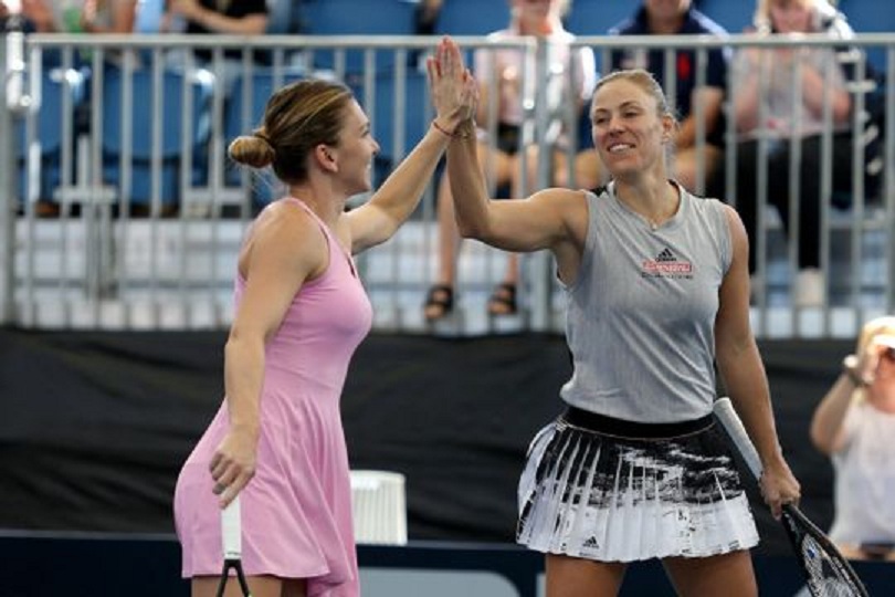Simona Halep si Angelique Kerber au facut o surpriza frumoasa la meciul de dublu