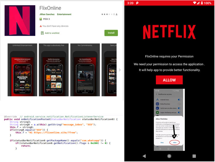 Aplicatia FlixOnline raspundea automat la chat-urile din WhatsApp