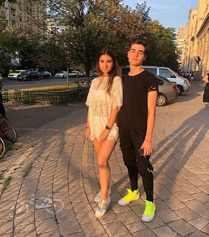 Radu Ștefan Bănică, alături de iubita lui 