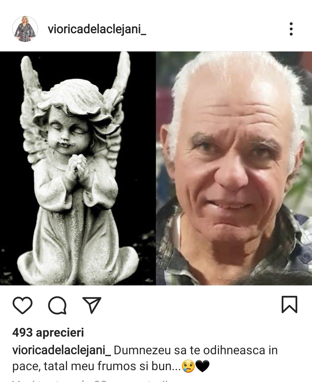 Mesajul Vioricăi de la Clejani despre moartea tatălui său