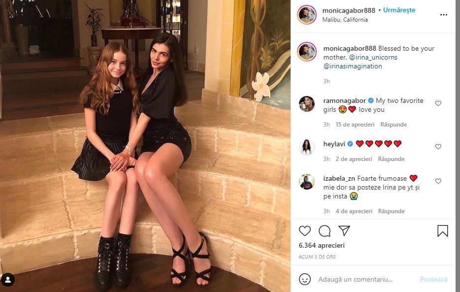 Monica Gabor, alături de fiica sa, Irina