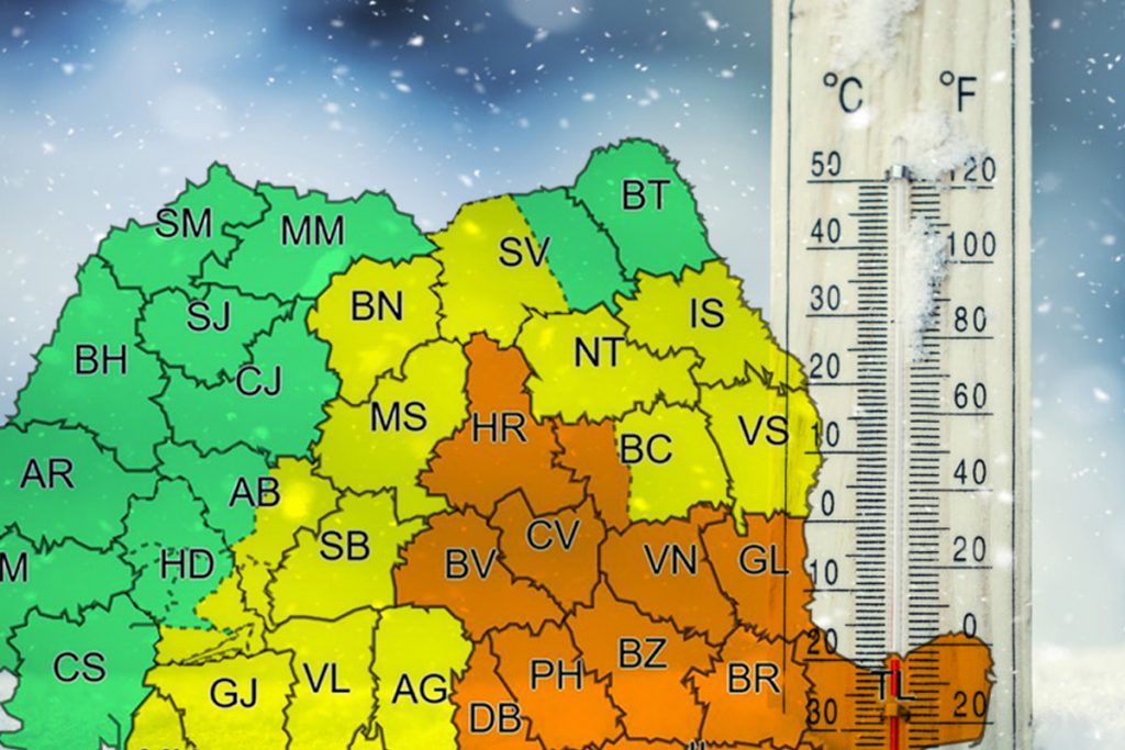 Nu scăpăm încă de frig în România. Temperaturile coboară din nou până la 0 grade