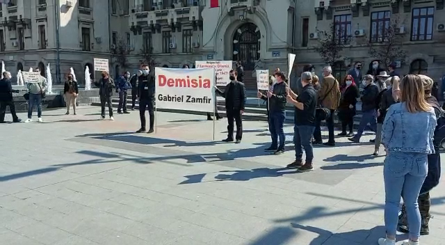 Protest spontan in Craiova