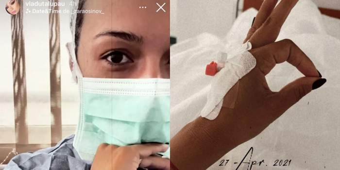 Vlăduța Lupău a ajuns la spital, cu branula la mână