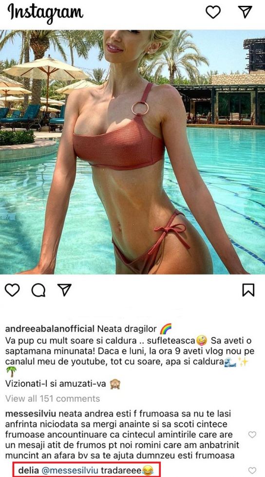 Andreea Bălan a stârnit reacții cu o poză din vacanță, în costum de baie