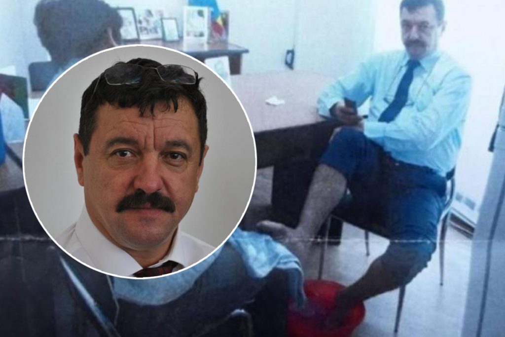 Directorul din Primăria Tg-Jiu prins în timp ce i se făcea pedichiura de către femeia de serviciu se întoarce la post. Va primi și 170.000 de lei