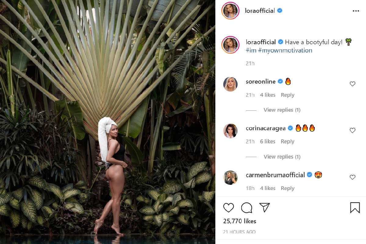 Lora, fotografie incendiara. Fanii i-au adus numai complimente vedetei de la Pro TV4