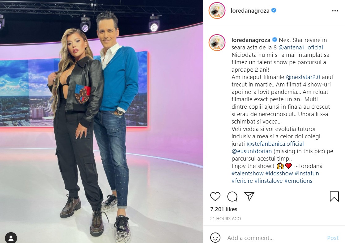 Loredana Groza, apariţie răvăşitoare lângă Ştefan Bănică Jr