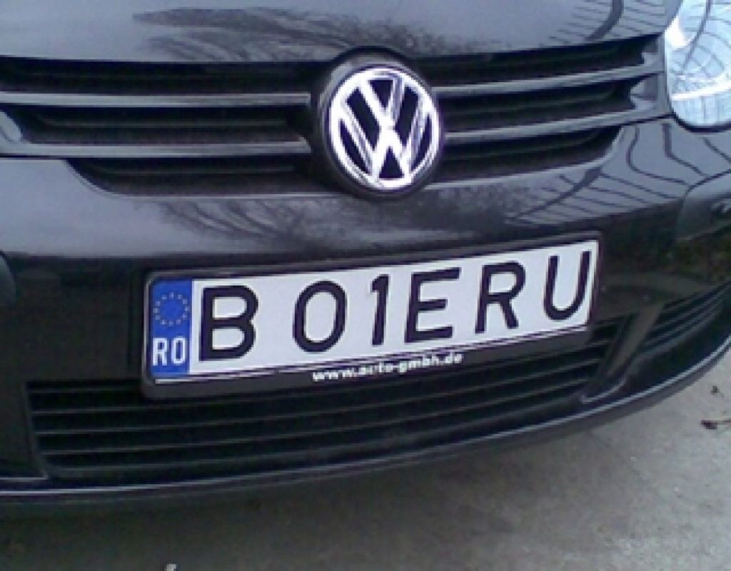 Un numar de inmatriculare inedit