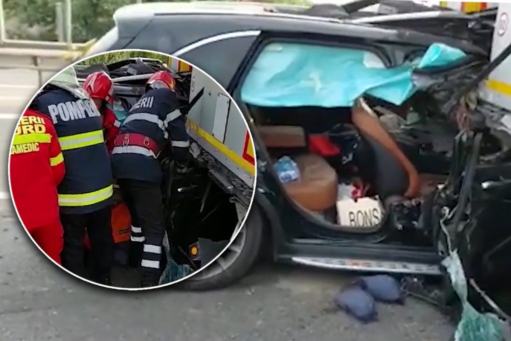Accident cumplit pe A1, după ce un şofer a intrat cu maşina sub remorca unui TIR. O femeie a fost decapitată lângă propriul soț