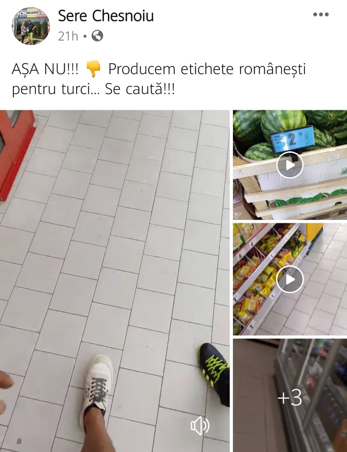 Fermierul a publicat mai multe filmulete pe Facebook