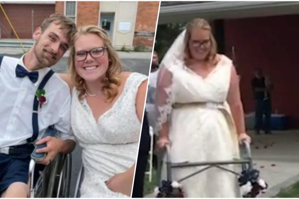 Poveste de viață incredibilă! Cum a reușit o viitoare mămică paralizată să meargă chiar în ziua nunții ei