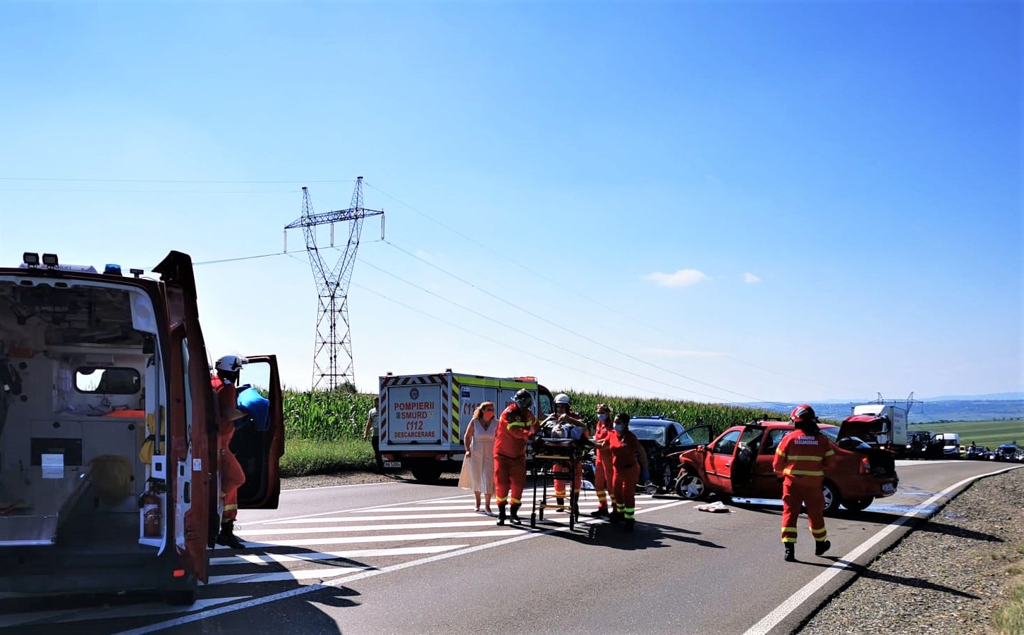Accident rutier grav pe E 85