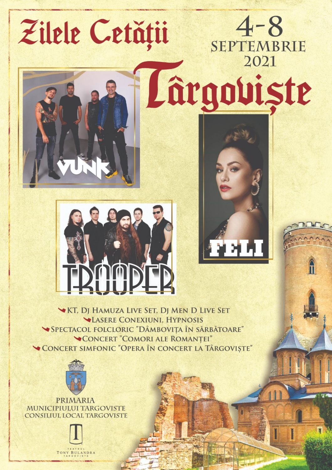 Concerte, concursuri și expozitii la Zilele Cetatii din Targoviste