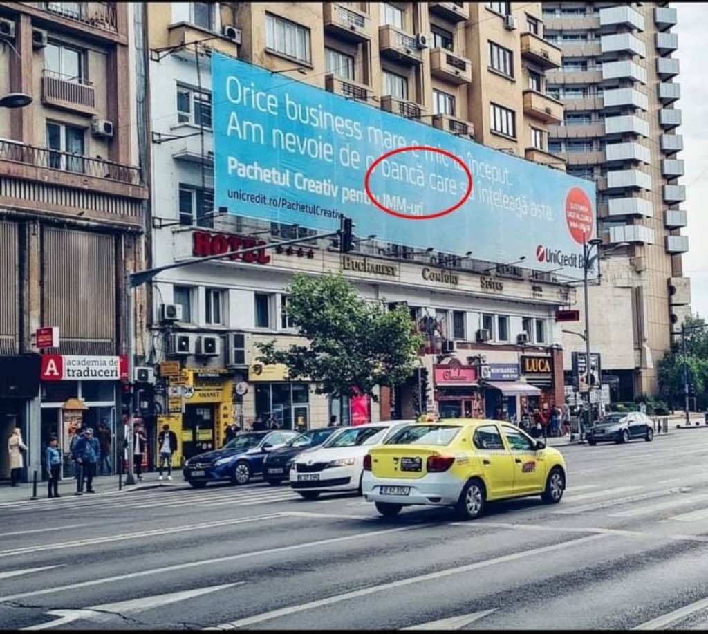 Bancă care, ba-n mâncare! O cacofonie multinațională împodobește centrul Capitalei, la doi pași de Intercontinental