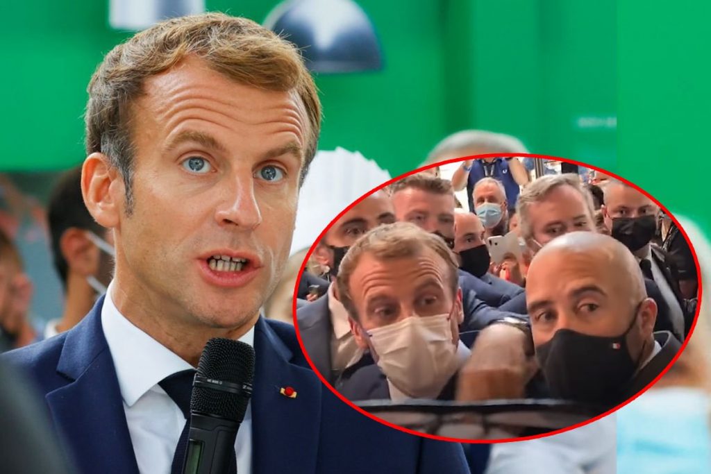 Un nou atac asupra lui Emmanuel Macron. A fost lovit cu un ou, ce s-a întâmplat cu protestatarul