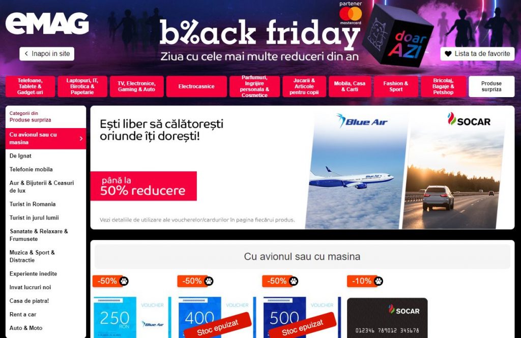 eMag a anunțat oficial când va avea loc Black Friday în 2021