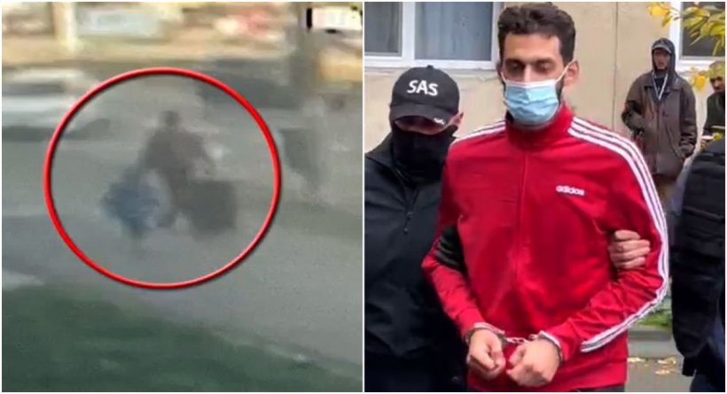 Imagini cu tatăl vitreg al fetitei ucise din Arad, in timp ce transporta un geamantan