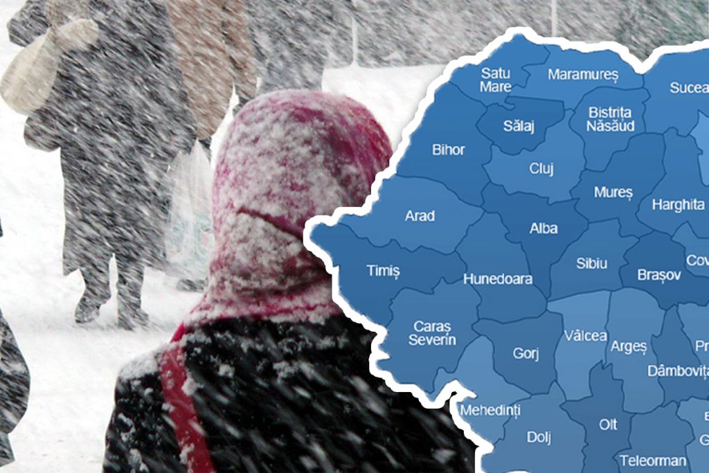 Județele din România unde ninge deja. Avertisment serios pentru șoferi