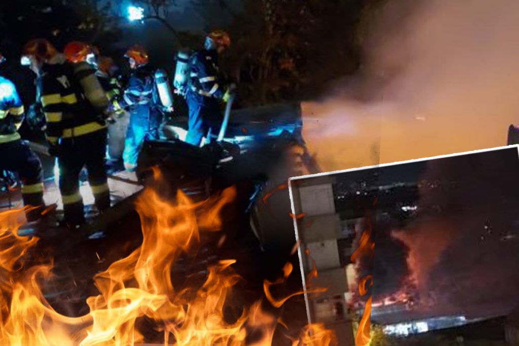 Panică într-un bloc din Săcele, după ce un soț gelos a dat foc casei. Peste 40 de locatari au fost evacuați din calea flăcărilor