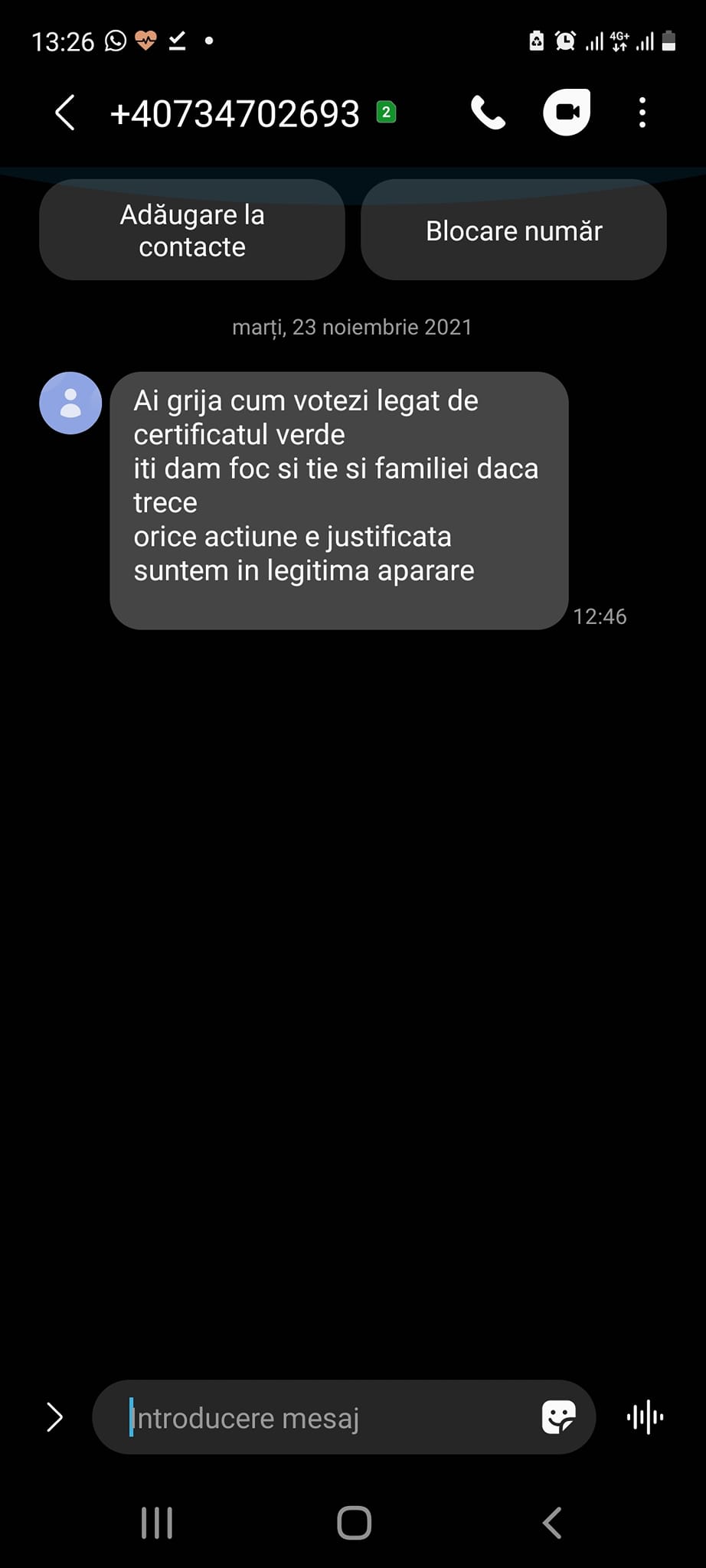 Un parlamentarul iesean, amenintat cu moartea daca voteaza certificatul verde