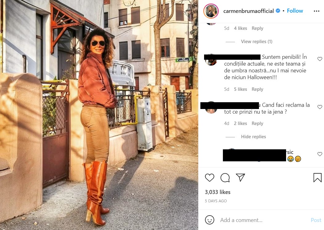 Carmen Brumă şi-a pus fanii în cap