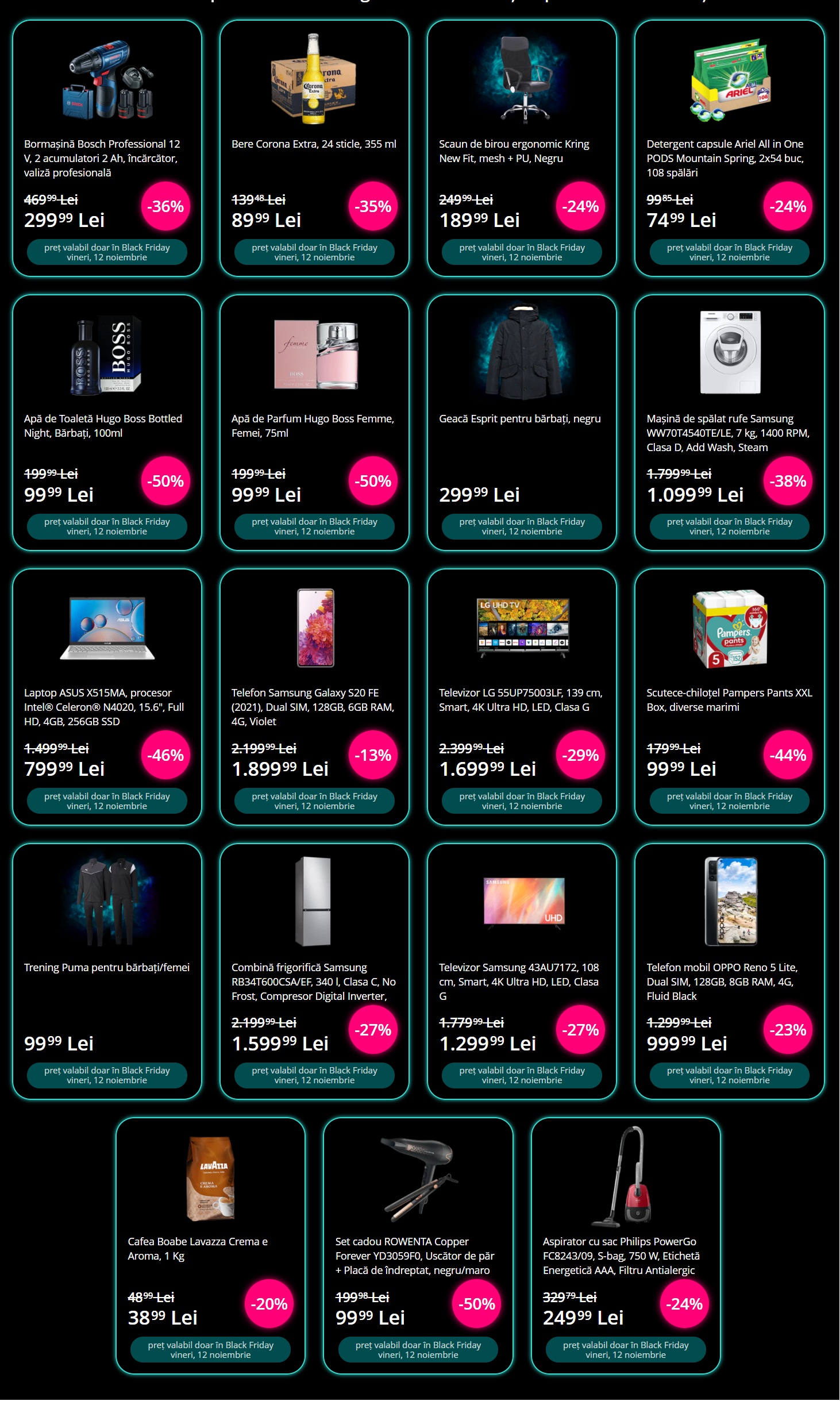 catalog emag black friday 12 noiembrie oferte