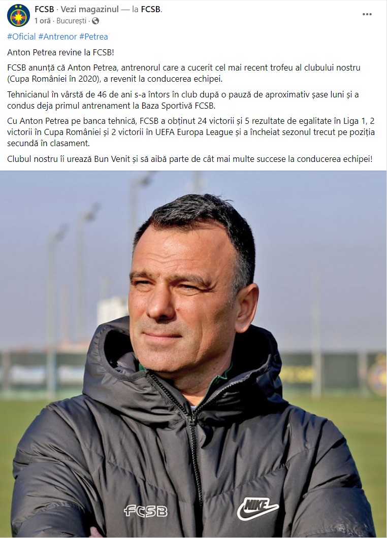 Cum au reactionat suporterii ros-albastrilor, dupa ce FCSB l-a prezentat oficial pe Toni Petrea. “Noul antrenor secund”